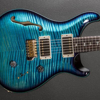 Paul Reed Smith Custom 24 Semi-Hollow Wood Library Limited - Aquableux Purple Burst w/Korina image 1