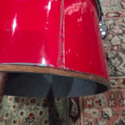 1980s Slingerland Spirit 4000 8 Piece Drum Shell Pack - Red Gloss 8/10/12/13/14/15/16/22 (C021-4) image 19