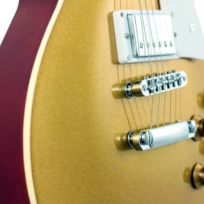 CNZ Audio LP Gold Top Special Electric Guitar - Rosewood Fingerboard & Maple Neck, Gold Finish image 3