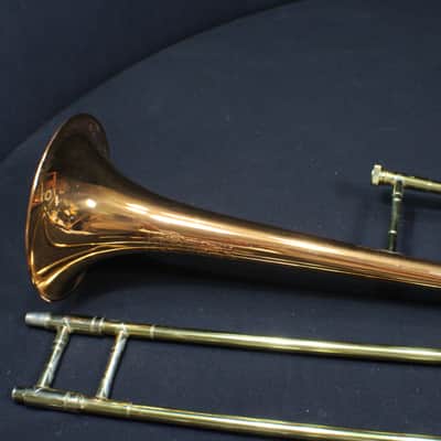A Conn Shooting Stars Director Model 18 H Tri Color Trombone in Original Case # 8 TR image 8
