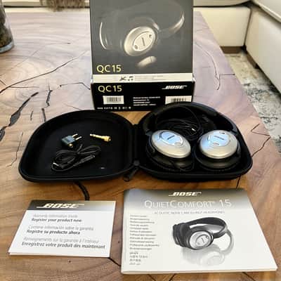 Bose QC15 Quiet Comfort 15 Acoustic Noise Cancelling Headphones w/ Case, Box & Manual Not Working image 1