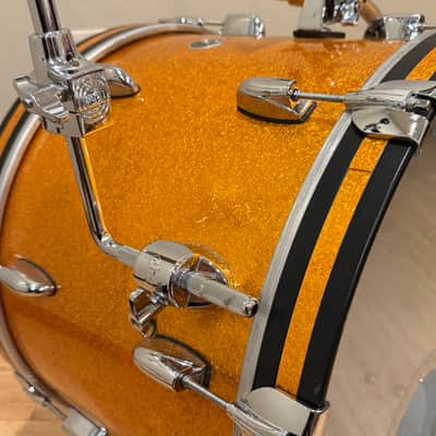 Gretsch Brooklyn Series 14x20 Bass Drum in Gold Sparkle Nitron w/ DW Cymbal Holder Attachment & DW Rail Mount Tom Holder (Rm 4) image 4