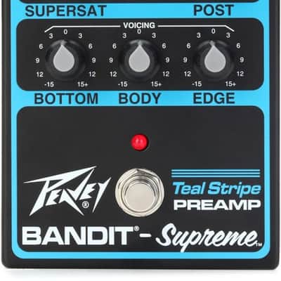 Peavey Bandit Supreme Teal Stripe Preamp Pedal image 2