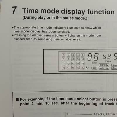 Operating Instructions for Technics SL-P1200 Compact Disc Player 1986 image 8