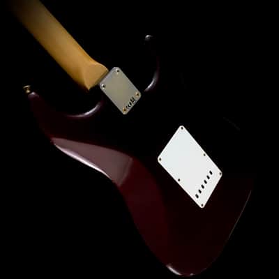 LEFTY! Custom Vintage Relic NOS Red Metallic ST72 Reverse Gold Hardware Gibson Conversion 24.75” Scale HSC image 14