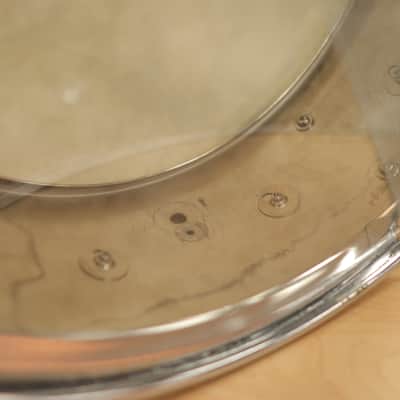 Vintage 1970s Premier Hi-Fi  5x14" Brushed Chrome over Aluminum Snare Drum (Made in England) image 4