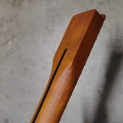Roasted Maple Tele Neck fits fender Telecaster body 22 frets Modern Satin image 9