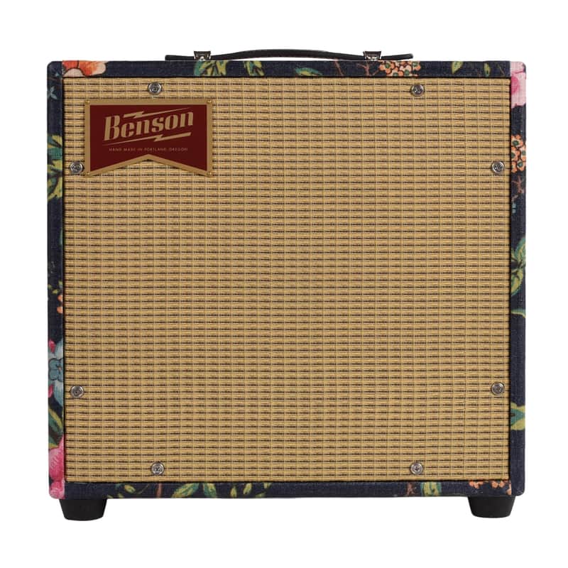 Benson Vinny Reverb 5w 1x10 Combo Amp Navy Blue Floral w/ Wheat Cloth (CME Exclusive) image 1