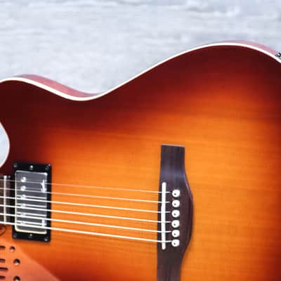 Godin A6 Ultra Cognac Burst HG Two-Chambered Electro-Acoustic Guitar w/Bag #17022193 image 4
