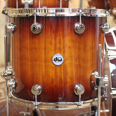 DW Collector's Maple Amber to Tobacco Burst Over Macore Drum Set w/ Nickel Hardware - SO#1138505 image 5