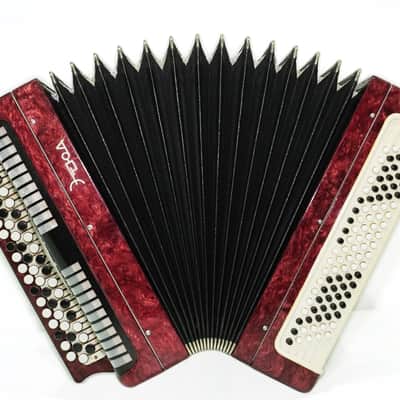Tulskiy Russian Bayan Etude, 3 Row Chromatic Button Accordion 100 Bass, B System, Straps and Case, Soviet Garmoshka Tula, 2760 image 4