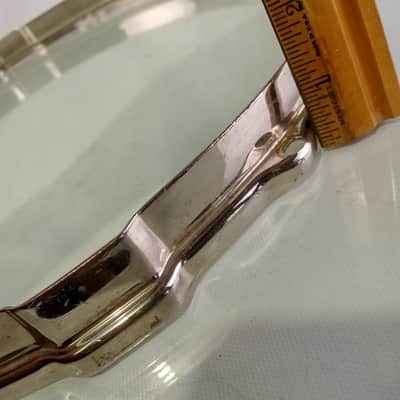 *Leedy 15" Double-Flange Stick-Chopper Nickel-Brass Snare Drum Resonant Rim/Hoop image 7