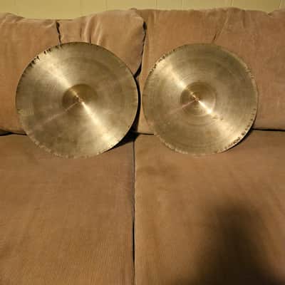 Zildjian 13" A. Zildjian Transition Stamp 1946 - 1953 Paperthin Hats (478 & 506g) image 6