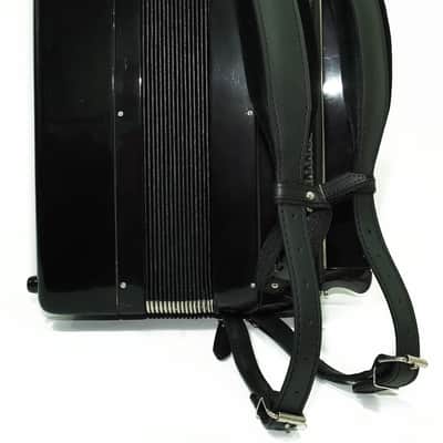 Vintage Converter Free Bass Button Accordion Yasnaya Polyana Russian Bayan Copper Voices Solid Reeds, New Straps and Soft Case, 2757 image 9