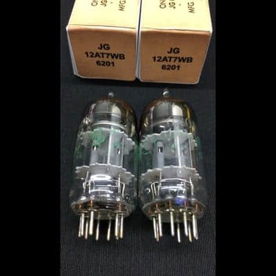 MATCHED PAIR GE JG 6201 12AT7 ECC81 Amp Audio VACUUM TUBES Tested 10.9538 image 2