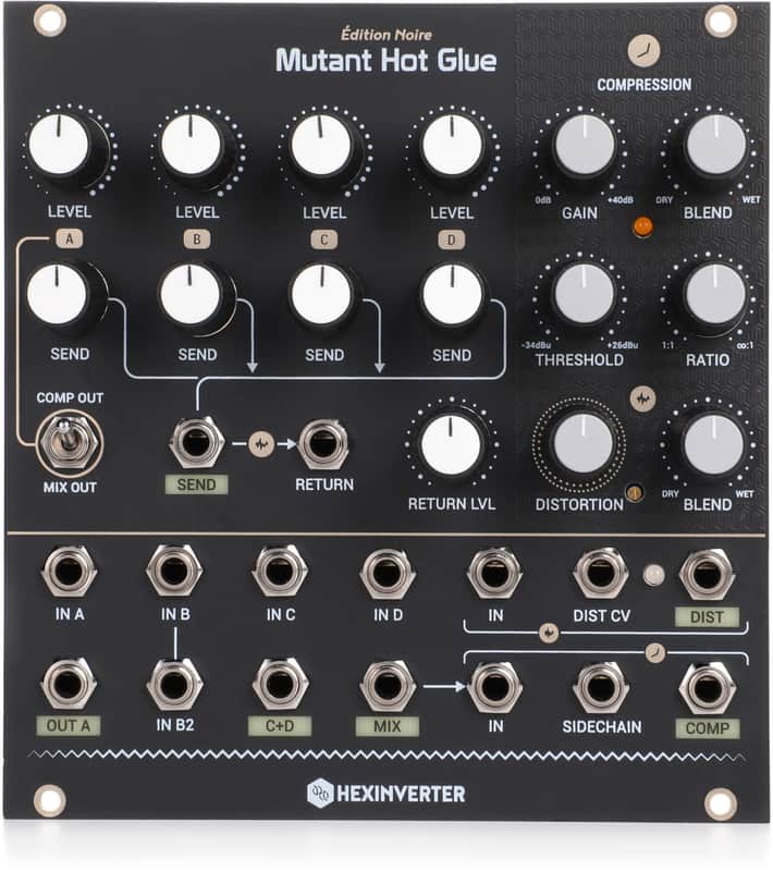 Erica Synths Hexinverter Mutant Hot Glue 4-channel Effects Mixer Eurorack Module image 1