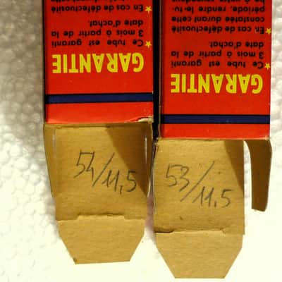 Vintage EL84/6BQ5 very strong matched pair, bq Made in Holland 1970 NOS, NIB. image 4
