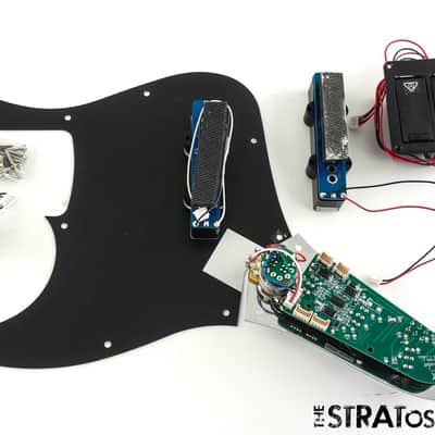 USA Fender Ultra II Jazz Bass LOADED PICKGUARD Active Noiseless Black Anodized image 2