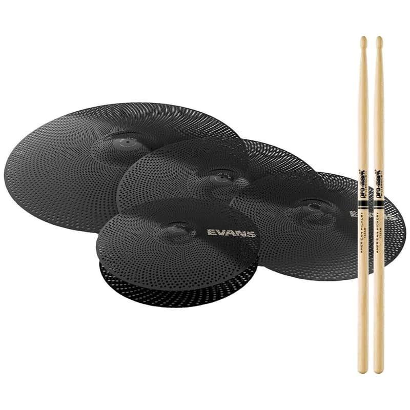 Evans dB One Cymbal Pack, with 5AW Sticks, 14 inch, 16 inch, 18 inch, 20 inch