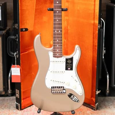 Fender American Vintage II 1965 Stratocaster, Round-Lam Rosewood Fingerboard - Shoreline Gold with Hardshell Case - Used image 13