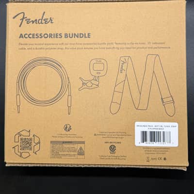 Fender Accessory Essentials Pack - Cable, Clip-on Tuner, Strap image 2