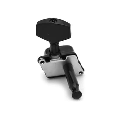 Black Semiclosed String Tuning Pegs Machine Heads Tuners Keys 6 In Line Right Hand for Electric Guitars image 4