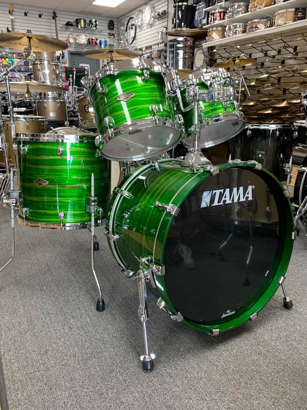 TAMA WBS42S-LSO Starclassic Walnut/Birch 4pc Shell Pack Lacquer Shamrock Oyster image 1