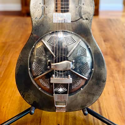 Mule Single Cone Steel Resonator Guitar w/National Thinline Pickup - Rare and Superb!! image 1