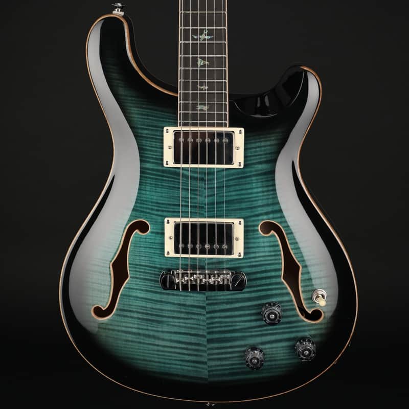 PRS PRS SE Hollowbody II Piezo in Peacock with Case Smokeburst