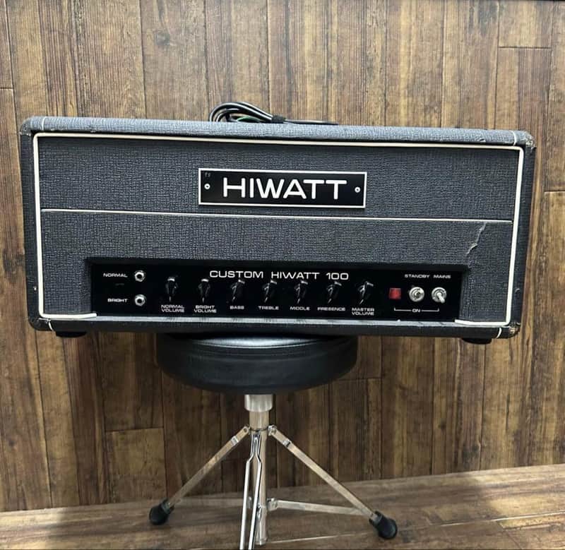Hiwatt DR103 Custom 100 2-Channel 100-Watt Guitar Amp Head 1969 - 1984 - Black image 1