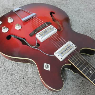 Vintage 1960s Harmony Rocket H-54 Guitar 2 Original DeArmond Pickup Good Shape Silvertone image 3