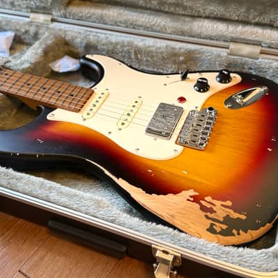 ALK Custom S-62 Relic – Roasted Flame Maple – Stainless Frets – Series Mod – Gotoh / Hipshot – Hard Case image 12