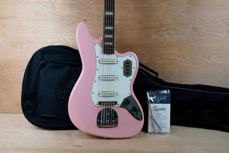 Squier by Fender Bass VI 2022 Shell Pink w/ Gig Bag | Reverb