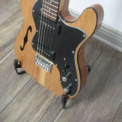 Logan Custom Cherry wood Thinline Tele 2025 - Black top binding with gloss nitro finish image 3
