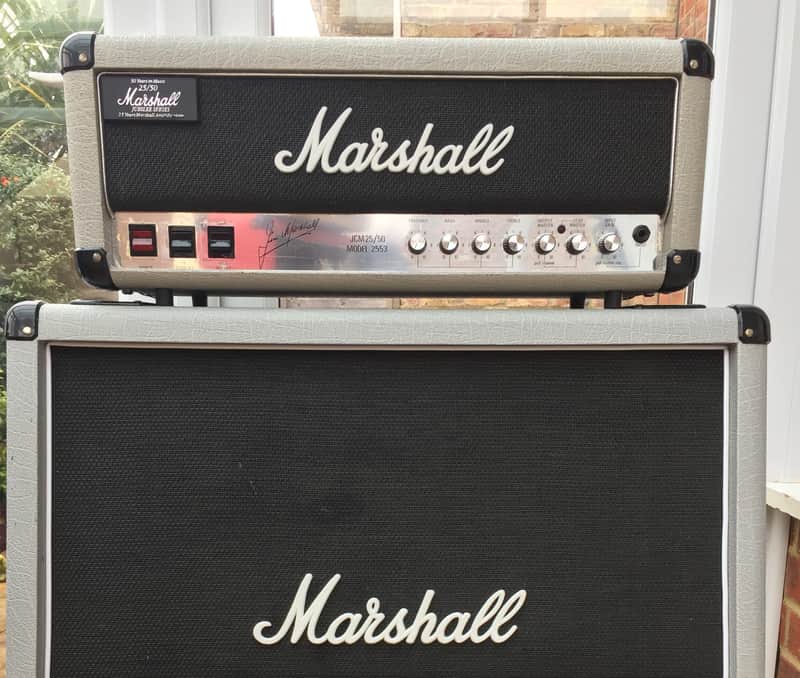 Martin Barre (Jethro Tull) - Marshall JCM 25/50 2553 Silver Jubilee Head & Cabinet 1987 Silver image 1