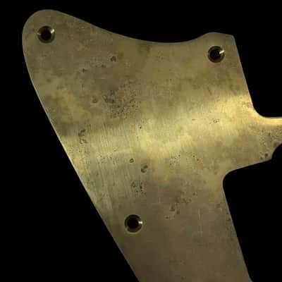 Jazzmaster Pickguard Scratchplate - NO Upper Controls / Rhythm Circuit - USA 60s Vintage - Aged Brass - Made-to-Order image 9