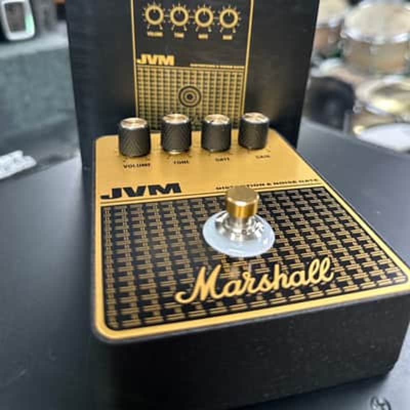 Marshall JVM Distortion and Overdrive Effects Pedal Regular Black and Gold image 1