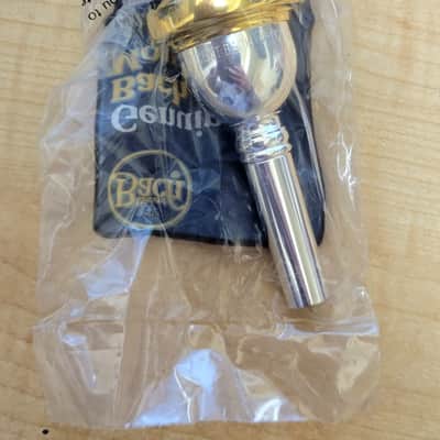 Bach 350 Classic Series Silver-plated Small Shank Trombone Mouthpiece with Gold-plated Rim - 6-1/2AL image 3