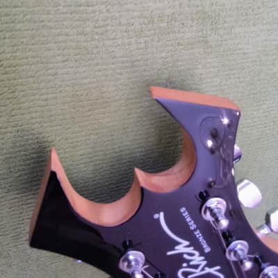 BC Rich  Warlock Bronze Series  2004 - Black with White Tribal Flames image 4