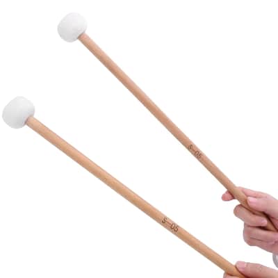 2Pcs Timpani Mallets Soft Felt Head Drum Sticks With Wooden Handle Percussion Mallets For Snare Drum Bass Drum Gong Cymbal image 2