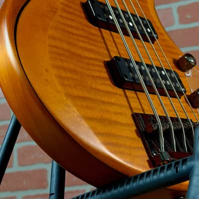 Yamaha TRBX605FM 5-String Electric Bass Guitar - Matte Amber image 6