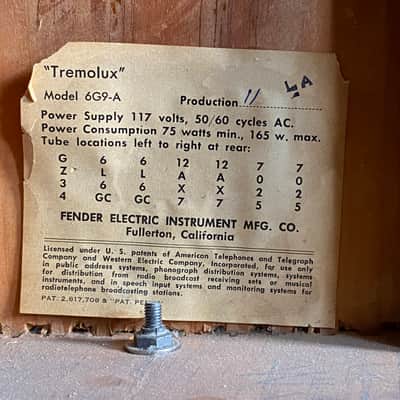 Fender Tremolux Piggy Back Amp 1962 - Beige Tolex image 9