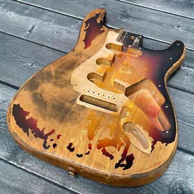 Rory Gallagher Stratocaster Body Sunburst Heavy Relic image 1