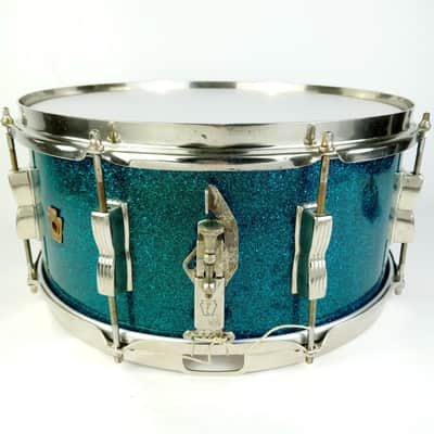 WFL Ludwig 6.5x14"Contest Snare Drum Blue Sparkle Vintage'55 NOB Stick-Chopper50 image 16