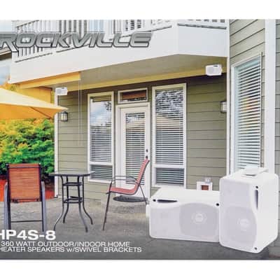 Rockville Rock Zone 8 Ch. Receiver+16) White 4" Wall Speakers For Restaurant/Bar image 5