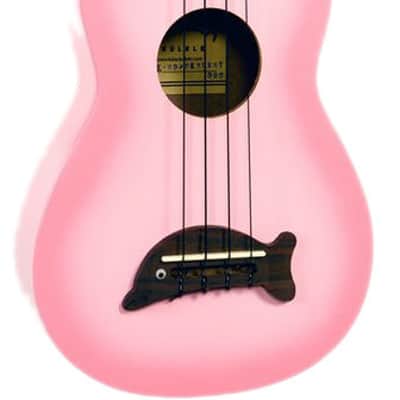 Kala MK-SD-PKBURST Makala Dolphin Soprano Ukulele - Pink Burst image 3