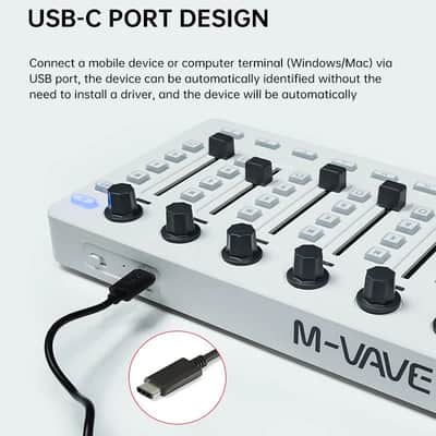 Wireless MIDI Controller Mixing Console 8 Encoder Software Control for Windows/Mac/Ios/Android image 4