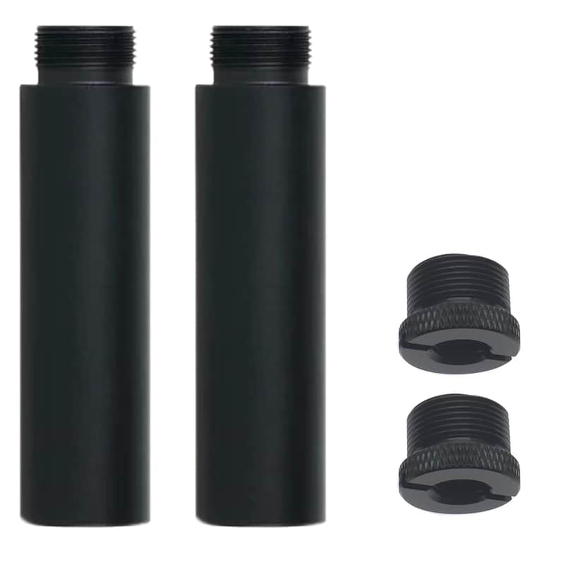 2Pcs Mic Stand Extension Tube 5/8" Microphone Extension Pipe Microphone Stand Extenders With 2 Pcs 3/8" To 5/8" Adapter For Desk Stand Arm Stand image 1