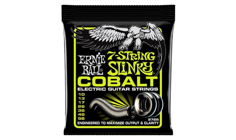 Regular Slinky Cobalt 7-String Electric Guitar String Set 10-56 Gauge FeCo alloy magnetic properties image 1