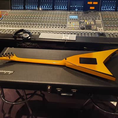 1989 USA Jackson Ontario Custom Shop Randy Rhoads RR1 Flying V Guitar Pearl Yellow Black Bevels OHSC image 14